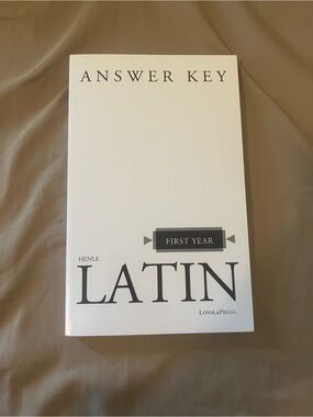 Henle Latin First Year Answer Key
